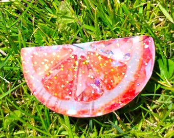 Holographic Sticker ~  Orange Sticker UV/WEATHERPROOF & WATERPROOF outdoor/indoor*Hand Cut*