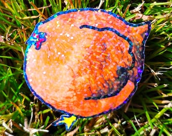 Round Chicken Sticker UV/WEATHERPROOF & WATERPROOF outdoor/indoor*Hand Cut*