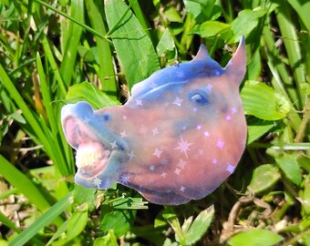 Holographic Sticker ~ Goofy Horse Sticker UV/WEATHERPROOF & WATERPROOF outdoor/indoor*Hand Cut*