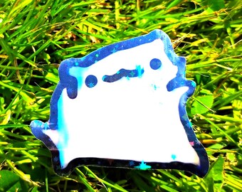 Sparkling Cartoon Cat Sticker UV/WEATHERPROOF & WATERPROOF outdoor/indoor*Hand Cut*