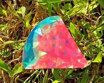 Holographic Watermelon Sticker – Autumn Sparkle Fruit Slice Decal*Hand Cut*