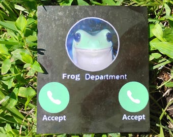 Glossy Sticker~ Frog Dept. Sticker UV/WEATHERPROOF & WATERPROOF outdoor/indoor*Hand Cut*