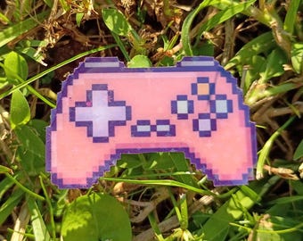 Pixel Game Controller Sticker – Holographic Autumn Gamer Decal*Hand Cut*