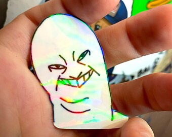 Thumb Guy Sticker~ UV/WEATHERPROOF & WATERPROOF outdoor/indoor*Hand Cut*