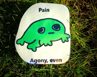 Holographic Sticker ~ Frog Sticker UV/WEATHERPROOF & WATERPROOF outdoor/indoor*Hand Cut*