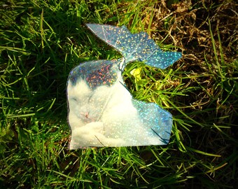 Holographic Sticker ~ Cat Sticker UV/WEATHERPROOF & WATERPROOF outdoor/indoor*Hand Cut*