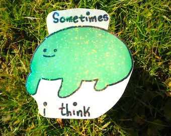 Holographic Sticker ~ Frog Sticker UV/WEATHERPROOF & WATERPROOF outdoor/indoor*Hand Cut*