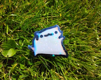 Holographic Sticker ~ Cartoon Cat Sticker UV/WEATHERPROOF & WATERPROOF outdoor/indoor*Hand Cut*
