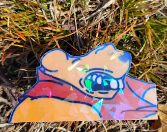 Meme Bear Face Sticker – Funny Autumn Goofy Bear Decal*Hand Cut*