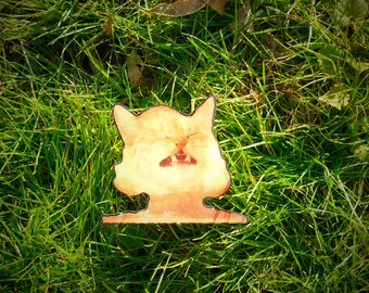 Holographic Sticker ~ Cat Bomb Sticker UV/WEATHERPROOF & WATERPROOF outdoor/indoor*Hand Cut*