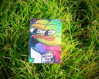 Holographic Sticker ~ Pepe Sticker UV/WEATHERPROOF & WATERPROOF outdoor/indoor*Hand Cut*