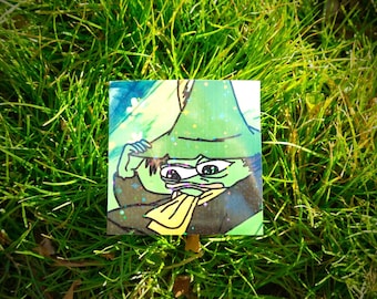 Holographic Sticker ~ Wanderer Pepe Sticker UV/WEATHERPROOF & WATERPROOF outdoor/indoor*Hand Cut*