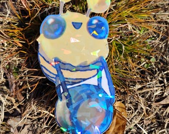 Autumn Bee Sticker – Holographic Honey Pot Decal (Weatherproof Vinyl)*Hand Cut*