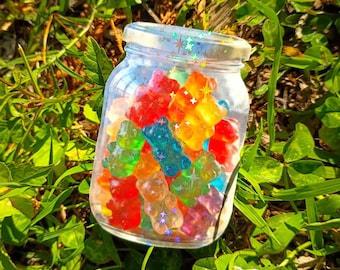 Gummy Bear Jar Sticker – Autumn Candy Vinyl Decal (UV Weatherproof)*Hand Cut*