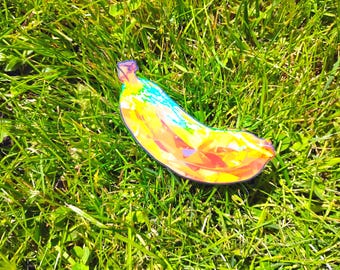 Holographic Sticker ~  Banana Sticker UV/WEATHERPROOF & WATERPROOF outdoor/indoor*Hand Cut*