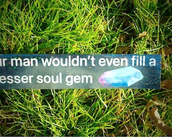 Holographic Sticker ~ Wizard Insult Bumper Sticker UV/WEATHERPROOF & WATERPROOF outdoor/indoor*Hand Cut*