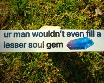Holographic Sticker ~ Wizard Insult Bumper Sticker UV/WEATHERPROOF & WATERPROOF outdoor/indoor*Hand Cut*