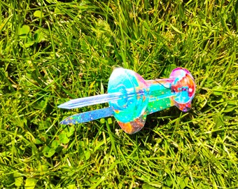 Holographic Sticker ~  Push Pin Sticker UV/WEATHERPROOF & WATERPROOF outdoor/indoor*Hand Cut*