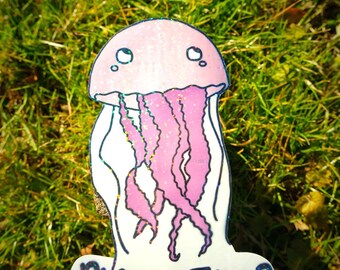 Holographic Sticker ~ Are You Jelly Sticker UV/WEATHERPROOF & WATERPROOF outdoor/indoor*Hand Cut*