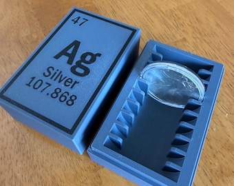 Silver Coin Box ASE Direct Fit 44.5mm Capsules | Coin Holder for Silver Bullion Rounds