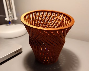 3D Printed Orchid Pot Bio-based Material, Net Basket Design, Multiple colors, 3 sizes, Original Design Style 8
