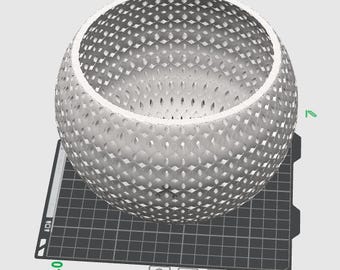 Macetas para orquídeas con diseño redondo entrecruzado, archivo STL 3D