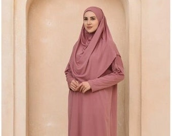 Gebetskleidung Einteiler für Frauen, Jilbab, Abaya Jilbab Khimar Burqa, Muslimisches Gebetskleid, Muslimische Frauenkleidung