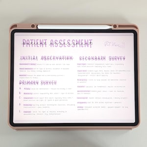 Veterinary Patient Assessment Poster for Student Veterinary Nurse Digital Download Primary Secondary Survey Vet Triage ECC