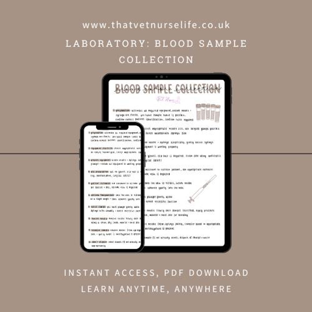 Laboratory Sample Collection Guide Laboratory: A4 Blood Sample Collection Guide for Student Veterinary ...