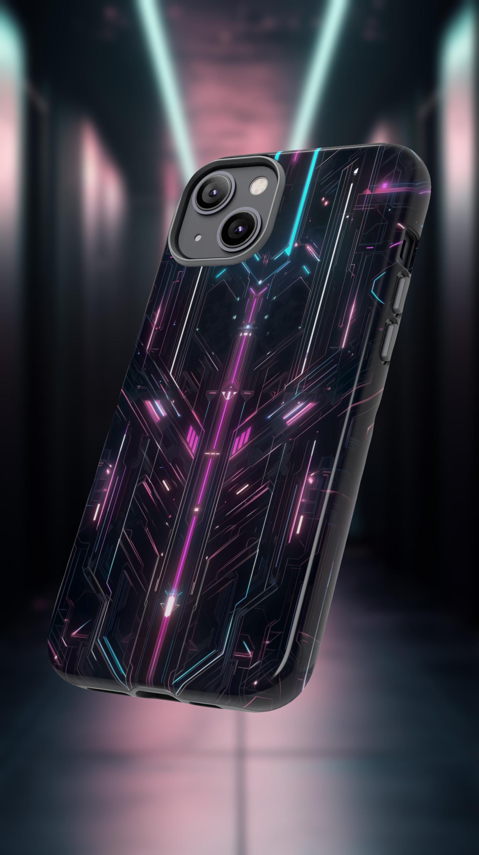 Neon Cyberpunk Phone Case: Sci-fi Protective Cover - Etsy