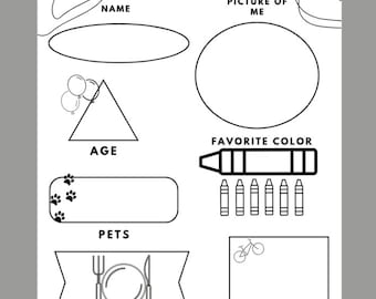 Get to Know Me! Printable ALL ABOUT ME Activity Sheet for Students