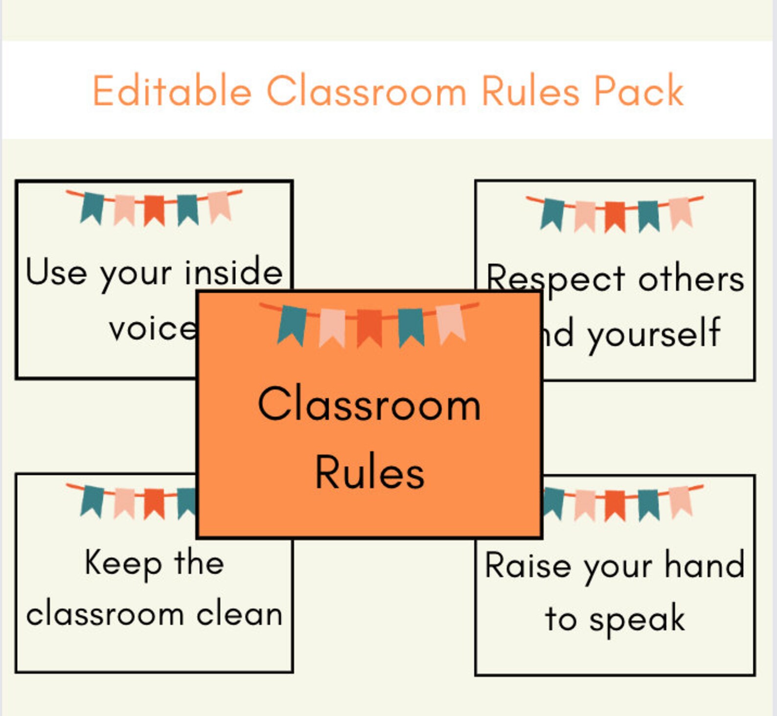 Customizable Classroom Rules Posters | Find Your Perfect Bulletin Board ...