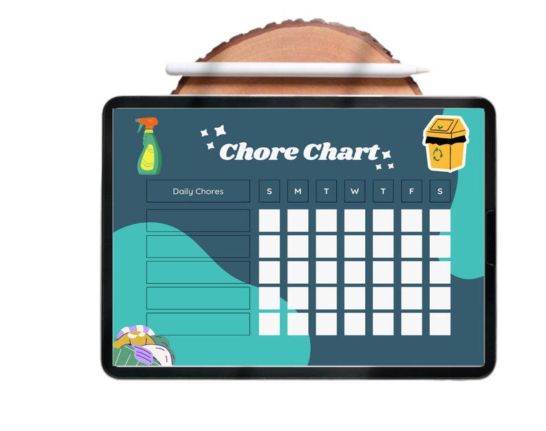 Editable Chore Chart for Kids, Printable Kids Chore Chart, Daily Chores ...
