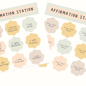 Modern Boho Classroom Affirmation Station Display and Management System