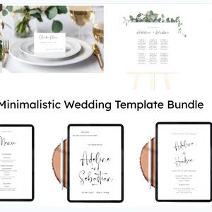 Wedding Signs Bundle, Wedding Sign template bundle, wedding suite, DIY Wedding bundle template