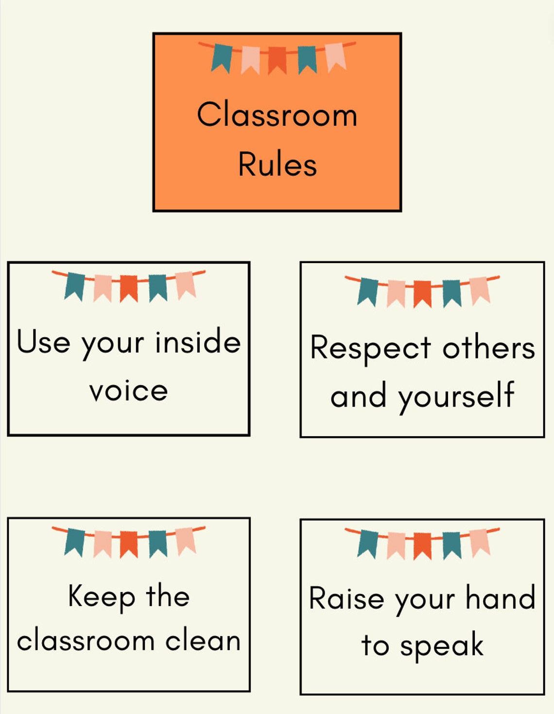 Customizable Classroom Rules Posters | Find Your Perfect Bulletin Board ...