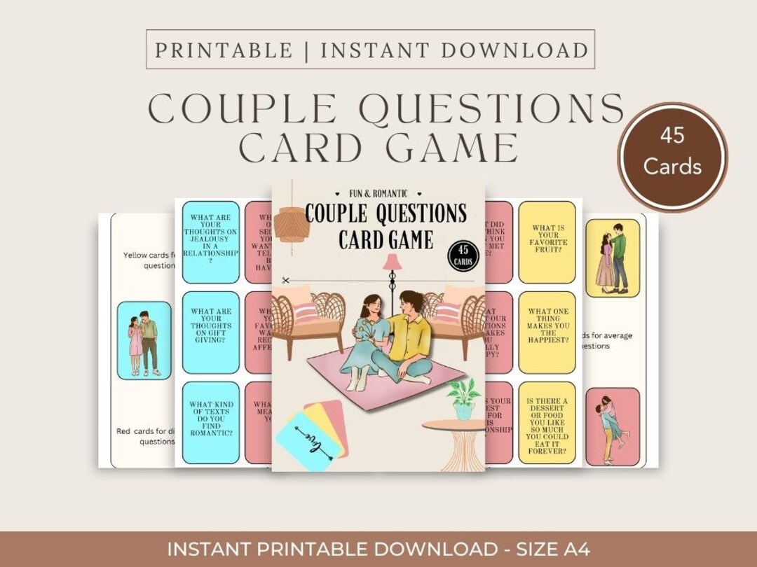 Couple Questions Card Game, Couple Conversation Questions, Couple
