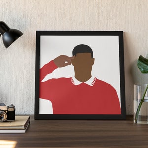 Marcus Rashford Poster, Rashford, Manchester United, Gift, Football