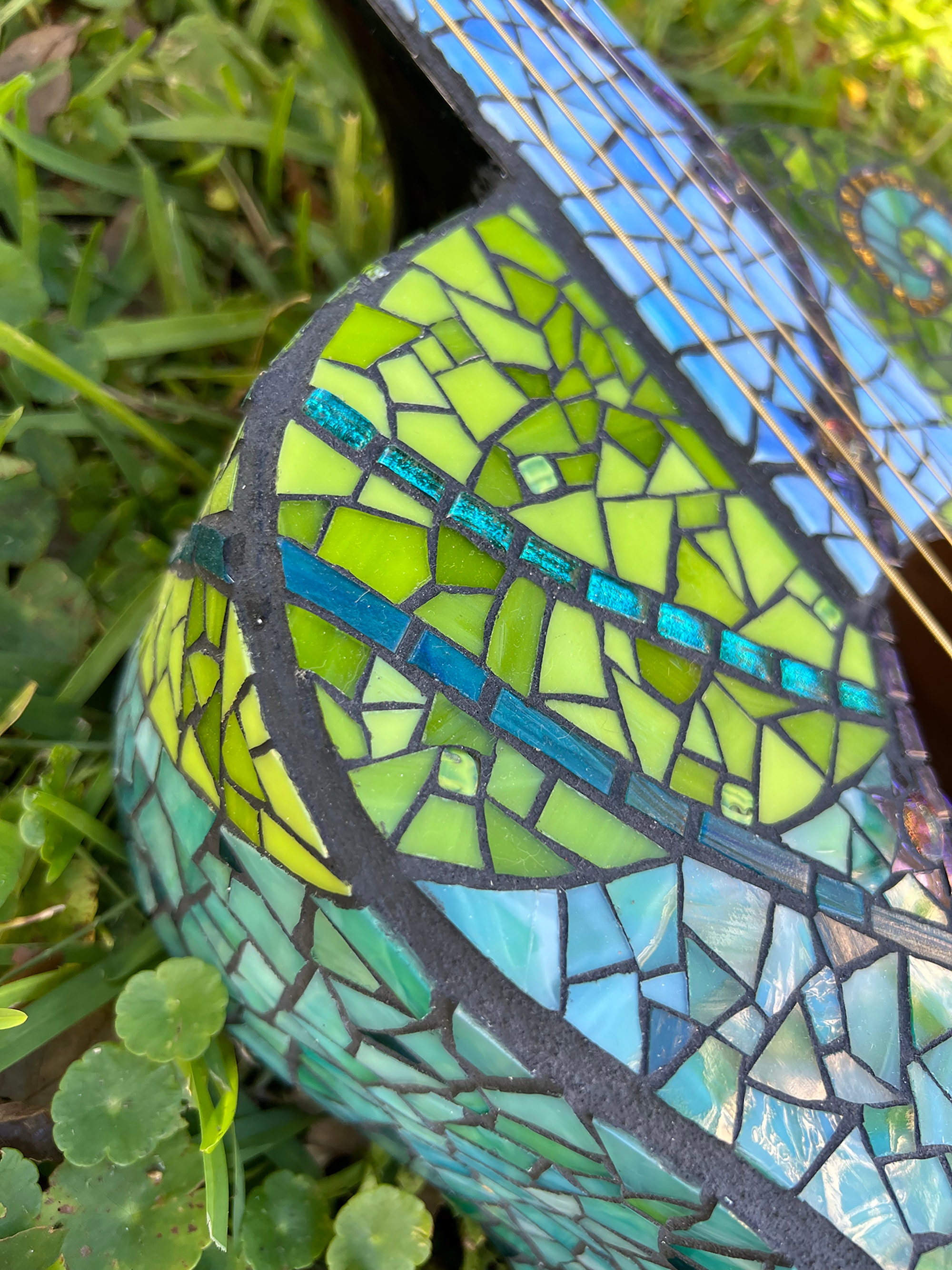 One of a Kind Glass Mosaic Guitar - Etsy