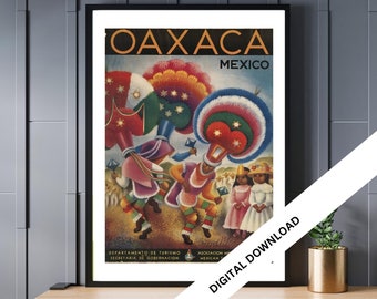 Mexique, affiches de voyage vintage - Tirages d'art rétro | Téléchargements numériques pour la décoration intérieure instantanée