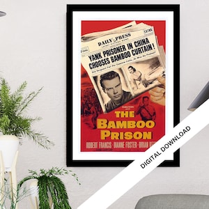 The Bamboo Prison 1955 | Movie Poster | Digital Download | Instant Printable Wall Art | vintage film poster20cm x 30cm