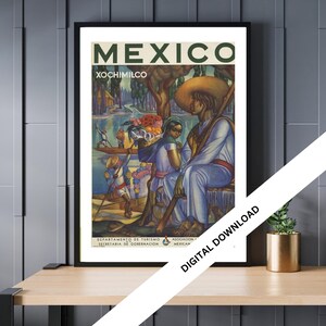 Mexico, Vintage Travel Posters - Retro Art Prints  | Digital Downloads for Instant home Décor