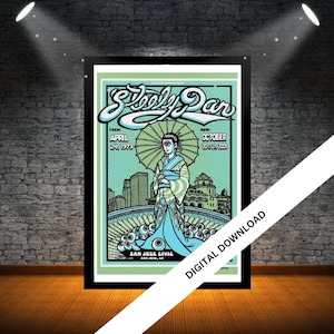 Retro music poster, Steely Dan vintage music posters, music wall art from the, 70s 80s 90s 00s Music Poster, 20cm x 30cm