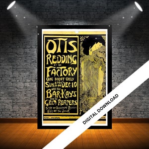 Retro music poster, Otis Redding vintage music posters, music wall art from the, 70s 80s 90s 00s Music Poster, 20cm x 30cm