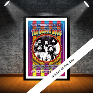 Retro music poster, The Beach Boys vintage music posters, music wall art from the, 70s 80s 90s 00s Music Poster, 20cm x 30cm