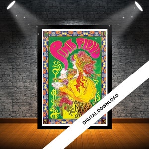 Affiche de musique rétro, affiches de musique vintage Pink Floyd 66, oeuvre d'art murale musicale des années 70, 80, 90, 00, poster de musique, 20 cm x 30 cm