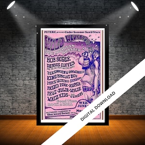 Retro music poster, Michigan Monster vintage music posters, music wall art from the, 70s 80s 90s 00s Music Poster, 20cm x 30cm