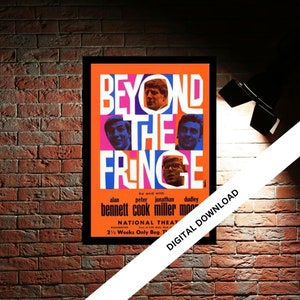 Beyond The Fringe Vintage Theatre Poster Print | Musical Theatre Gift | Wall Art Print for Home Decor | Instant Printable Wall Art