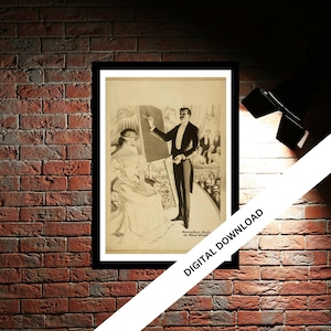 The Mind reader Vintage Theatre Poster Print | Musical Theatre Gift | Wall Art Print for Home Decor | Instant Printable Wall Art