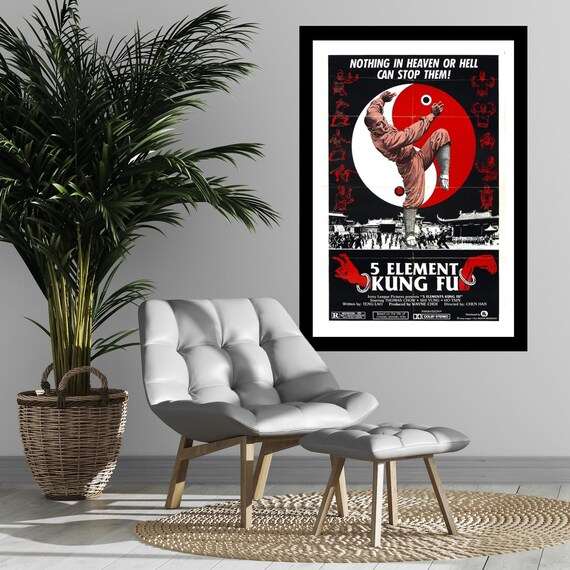 5 Element Kung Fu Movie Poster Digital Download Instant Printable.